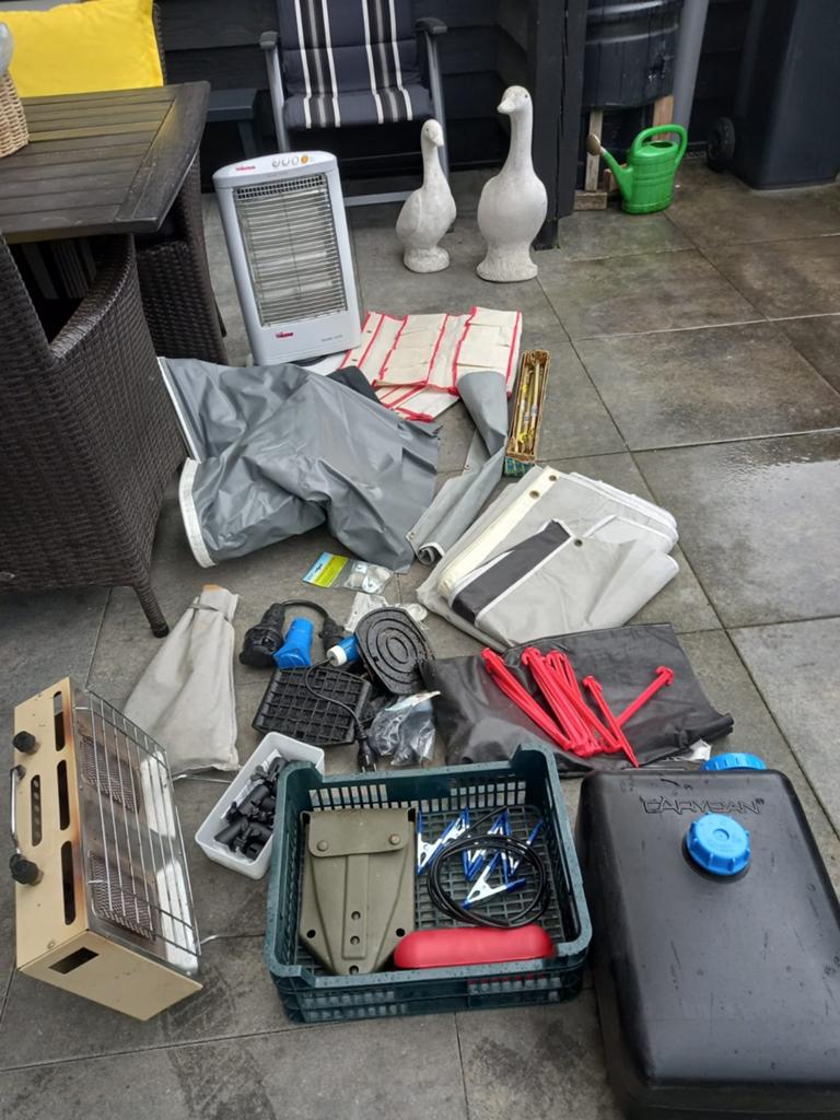 Kampeerspullen van alles wat, Ophalen, Gebruikt