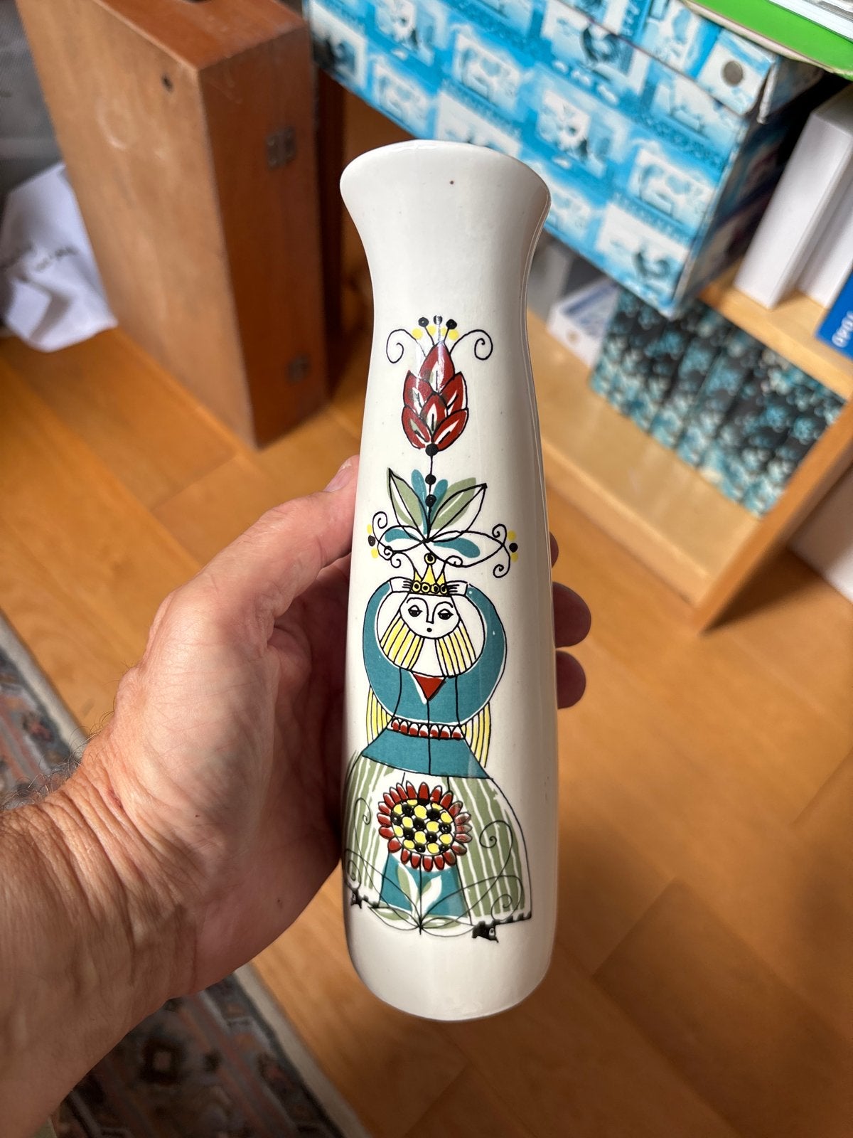 Vintage Figgjo Norway Keramiek Vaas - Scandinavisch Design J, Ophalen of Verzenden