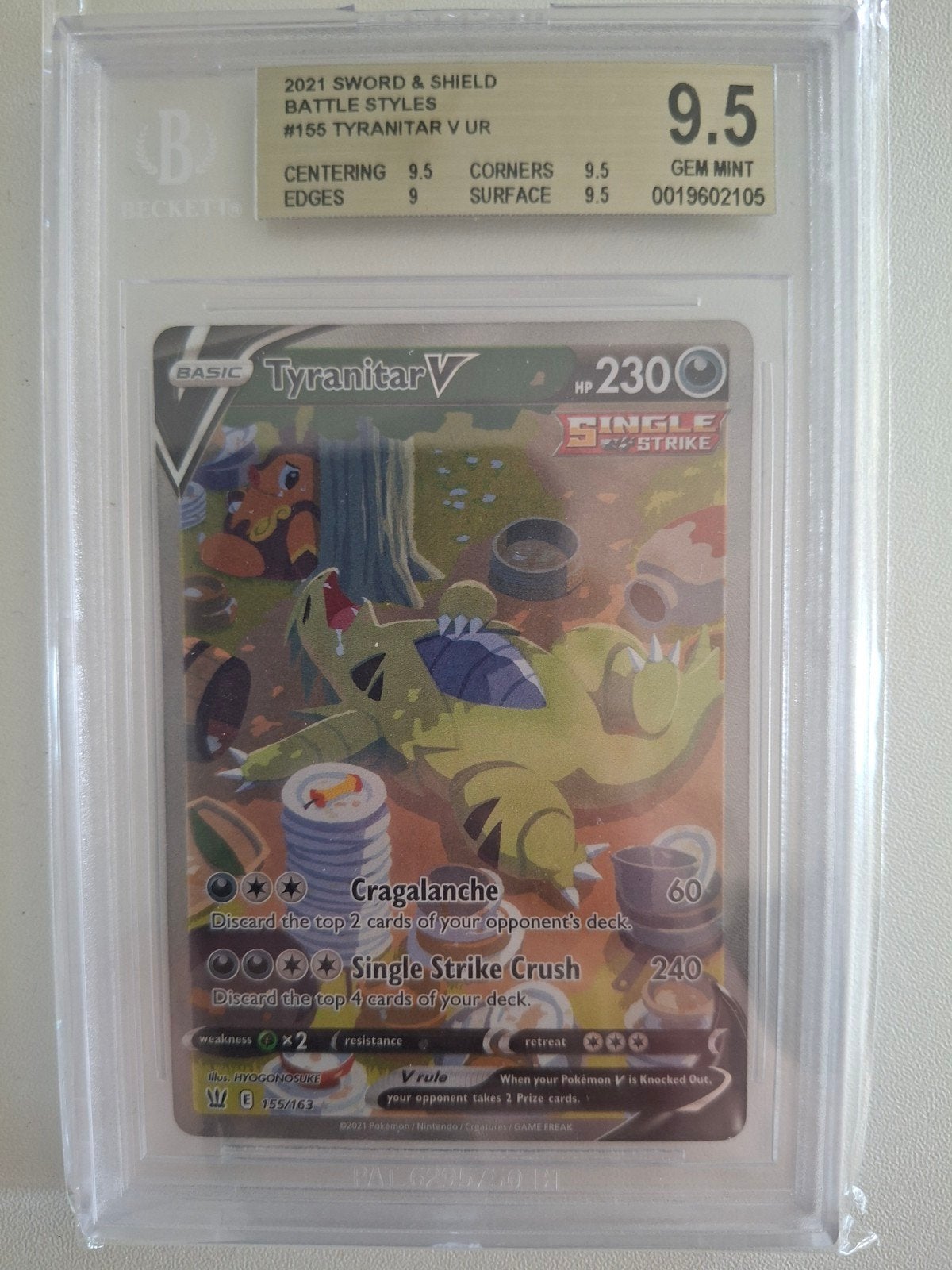 Tyranitar V, Ophalen