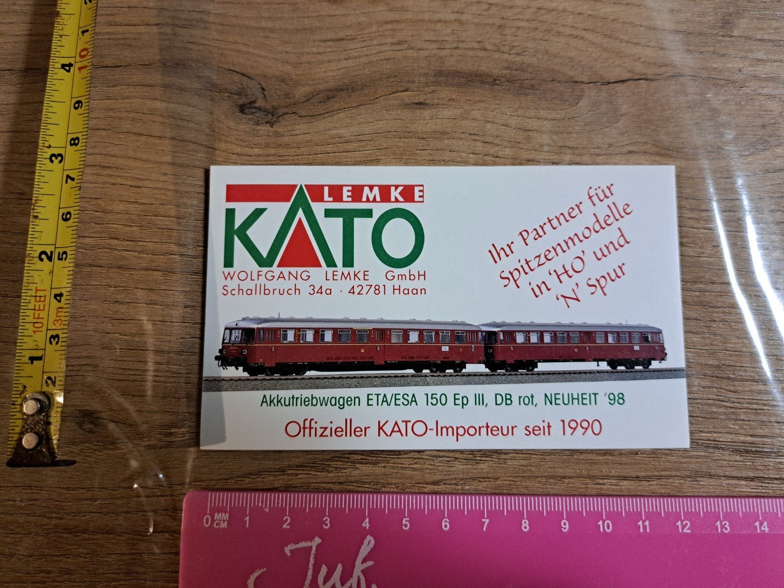 Sticker Kato Wolfgang Lemke Haan DB rood ETA/ESA 150 ep III, Verzamelen, Ophalen of Verzenden