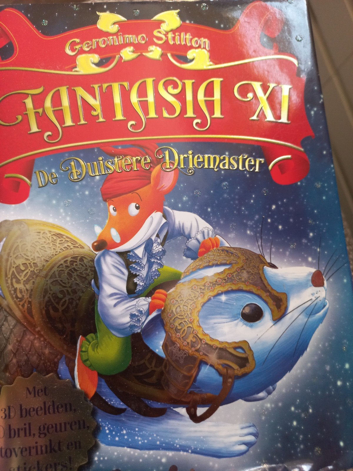 Geronimo Stilton Fantasia XI - De Duistere Driemaster, Ophalen of Verzenden, Gelezen, Geronimo Stilton