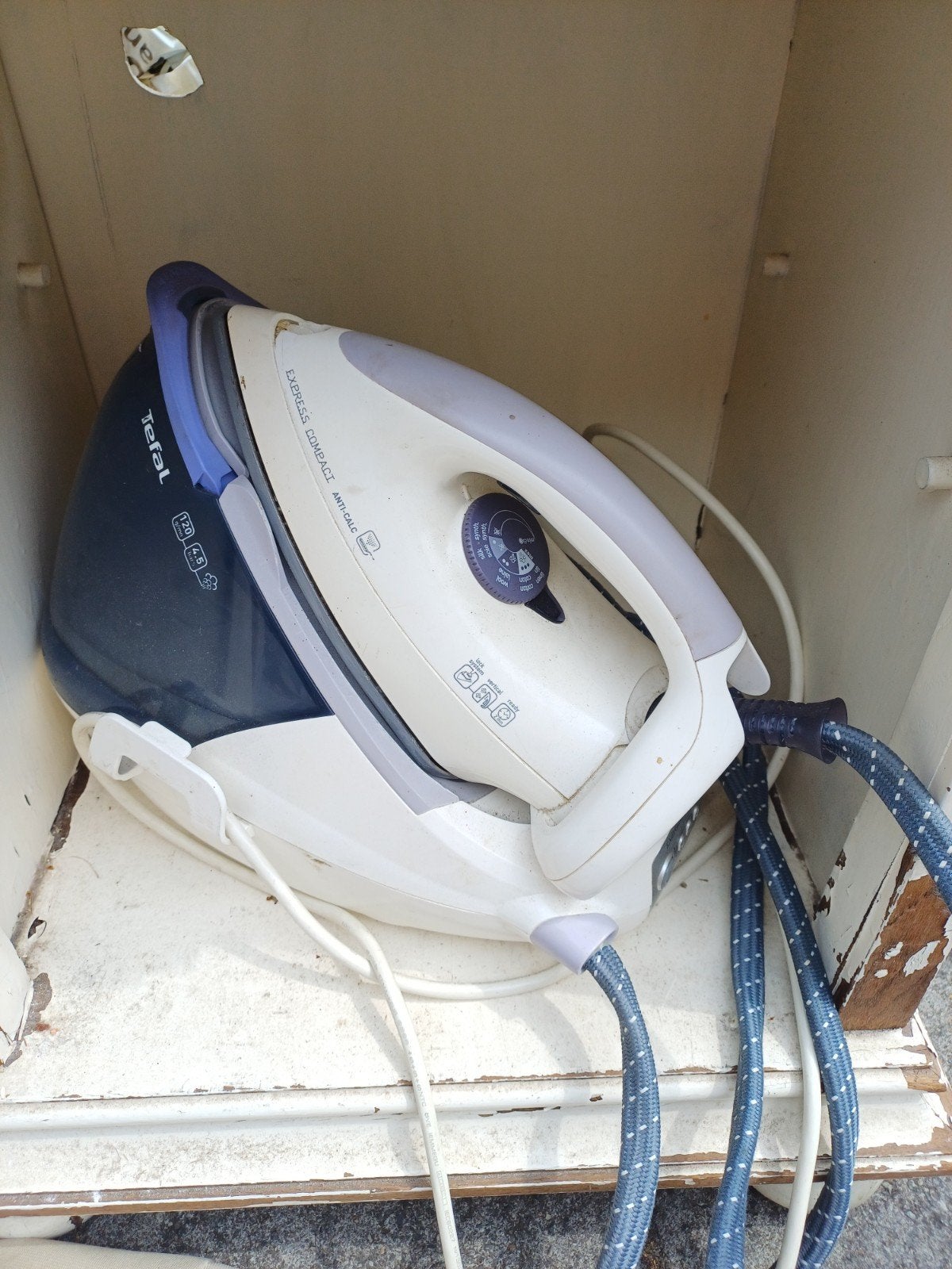 Tefal Express Compact Stoomstrijkijzer - Gebruikt, Ophalen of Verzenden, Gebruikt, Strijkijzer met snoer