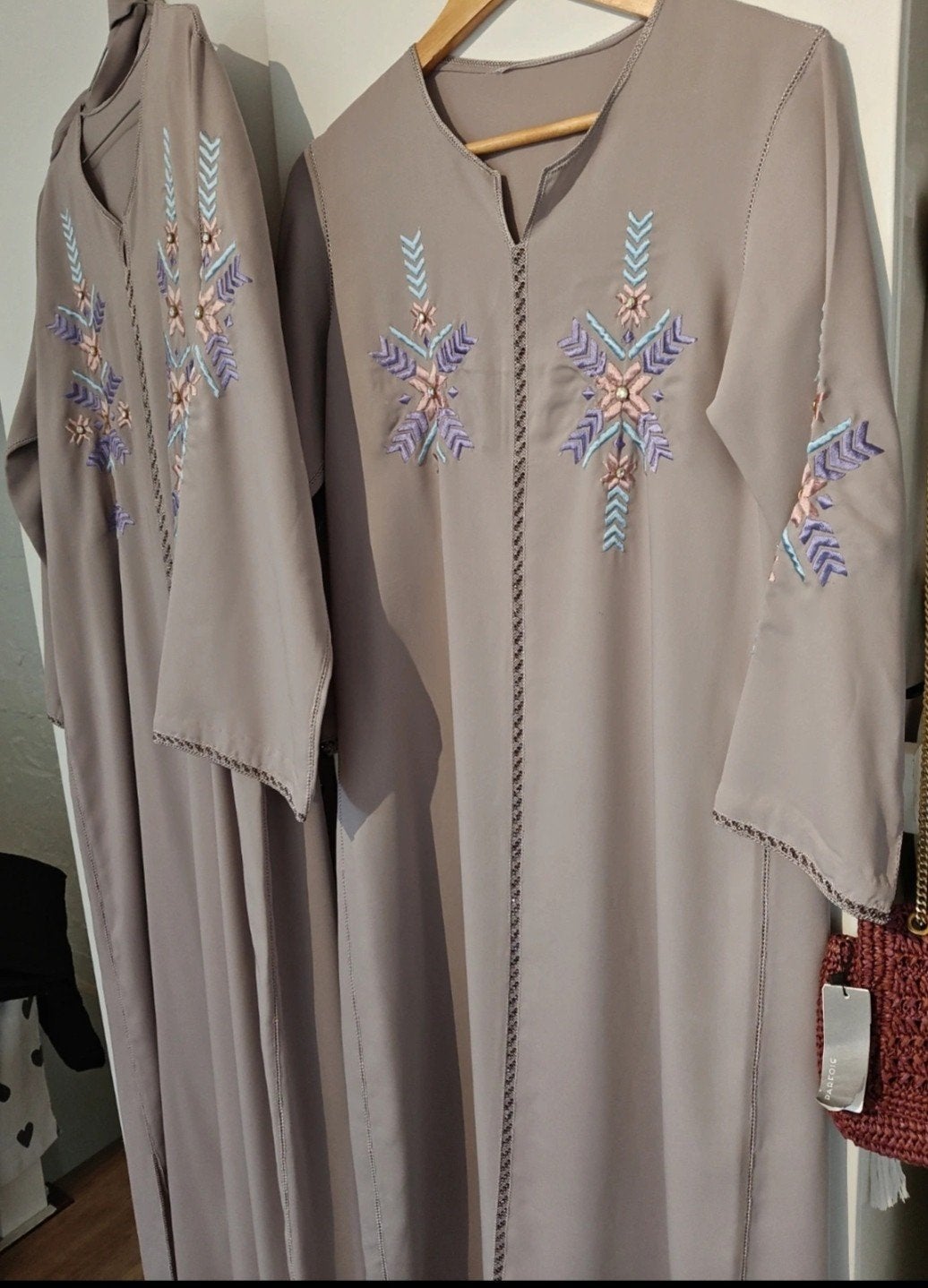 Handgemaakte Caftan Set Moeder & Dochter - Randa & Tarz, Overige kleuren, Maat 42/44 (L), Ophalen of Verzenden, Gedragen