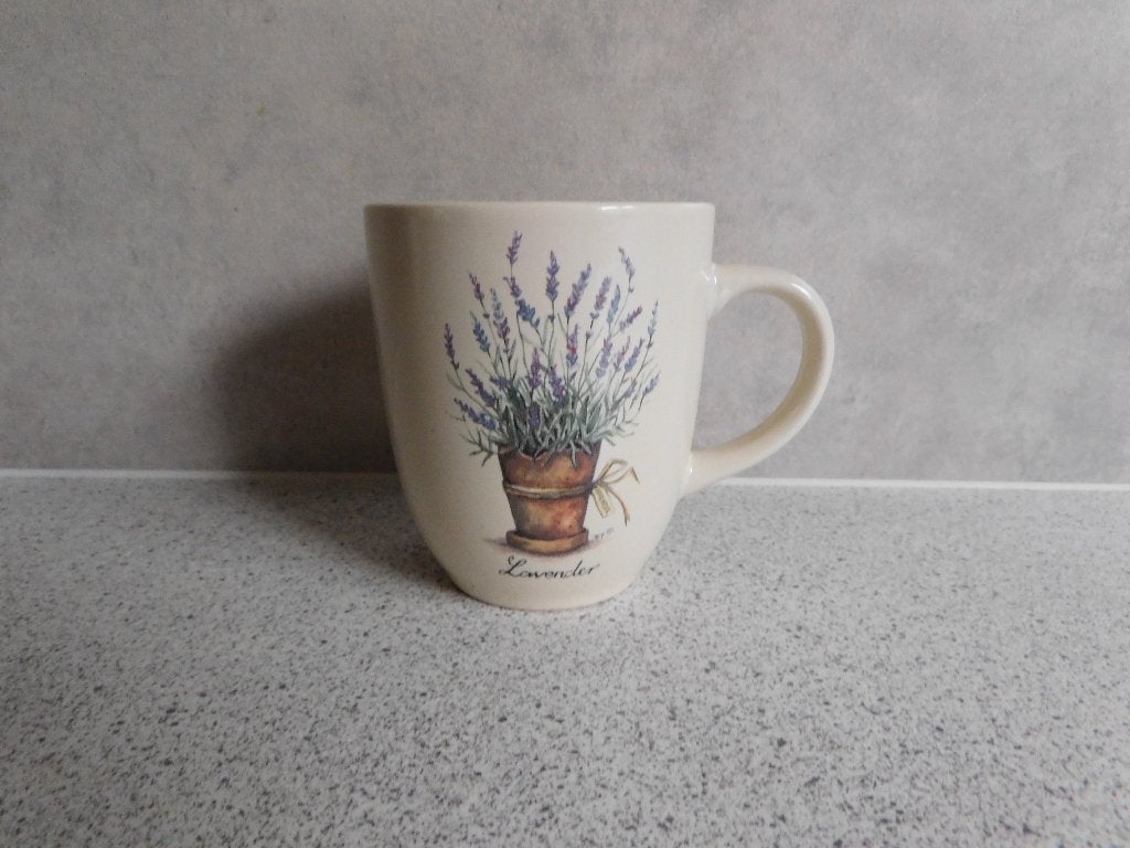 Mok Lavendel JET by ter Steege 9x8 cm, Zo goed als nieuw, Overige stijlen, Mok, Ophalen of Verzenden