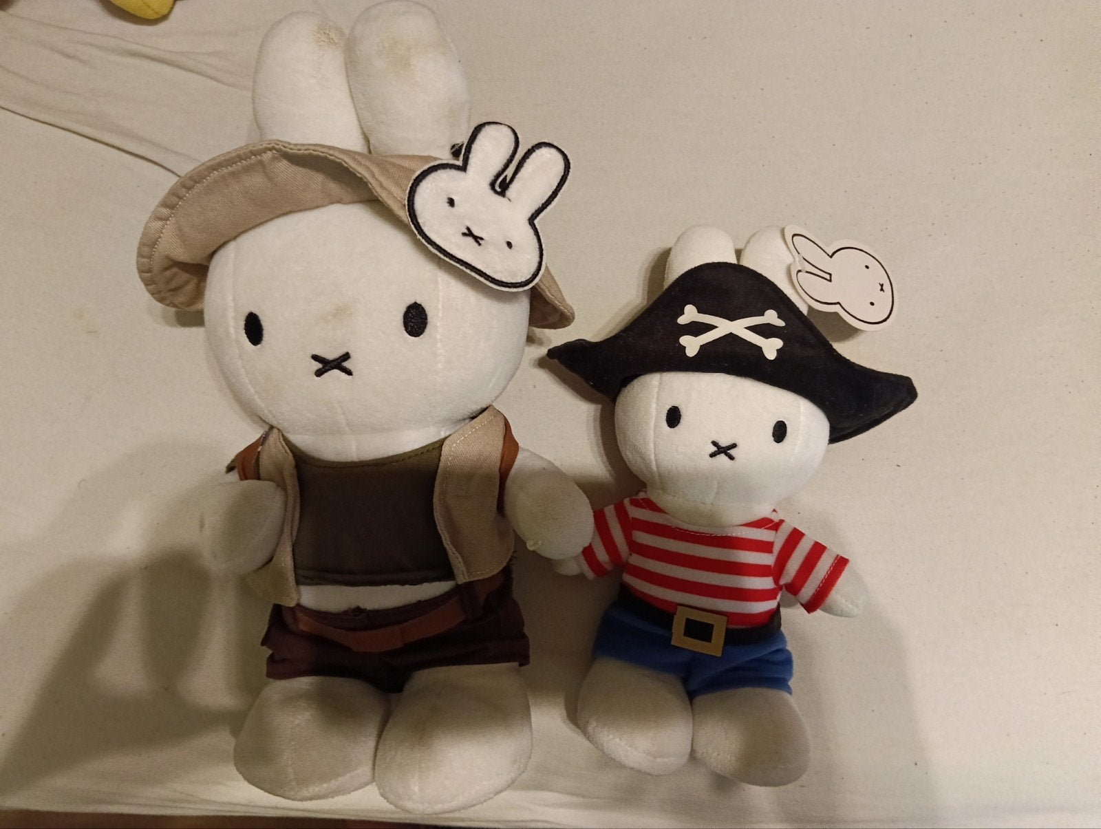 Grote en kleine Nijntje knuffels - piraat en avonturier, Gebruikt, Konijn, Nijntje, Ophalen of Verzenden