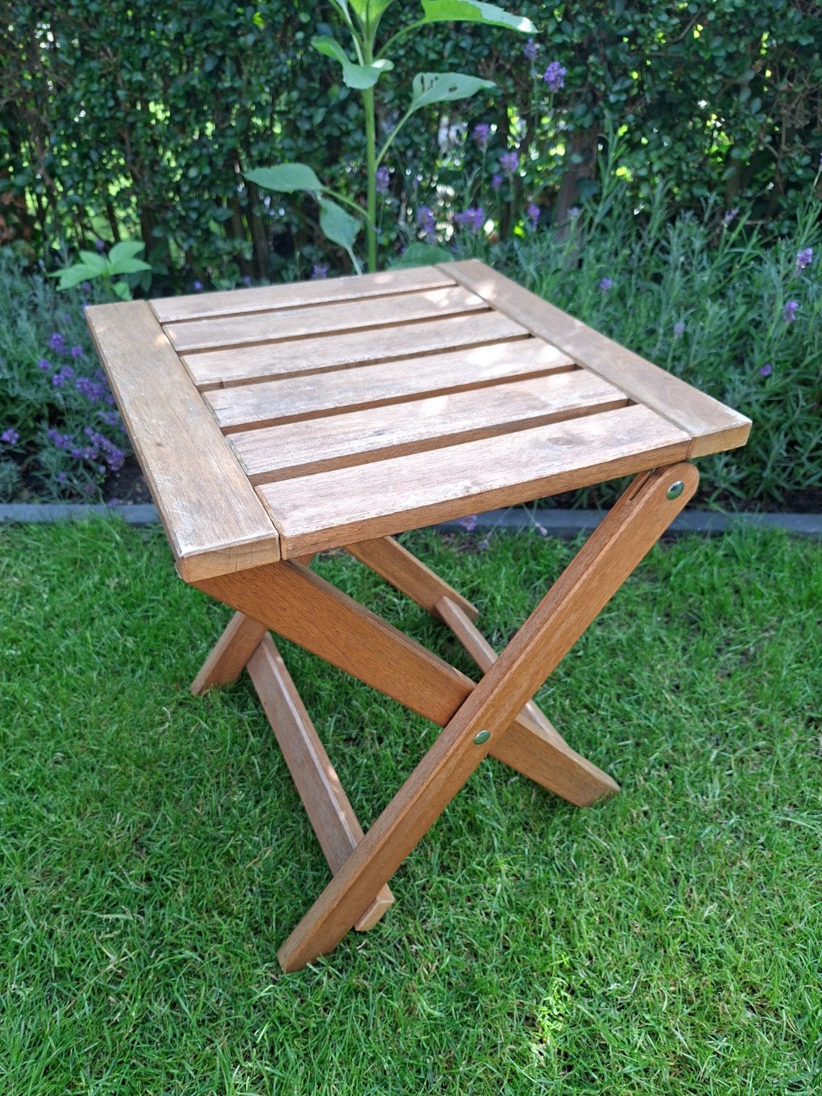 Bijzettafel krukje tuin terras salontafel Ikea Nämmarö, Ophalen, Gebruikt, Vierkant, Hout