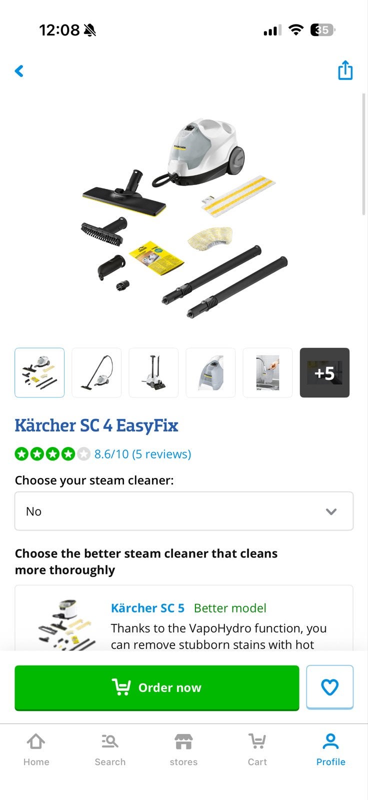 Kärcher SC 4 EasyFix Stoomreiniger - Zo goed als nieuw, Ophalen, Zo goed als nieuw, Stoomreiniger
