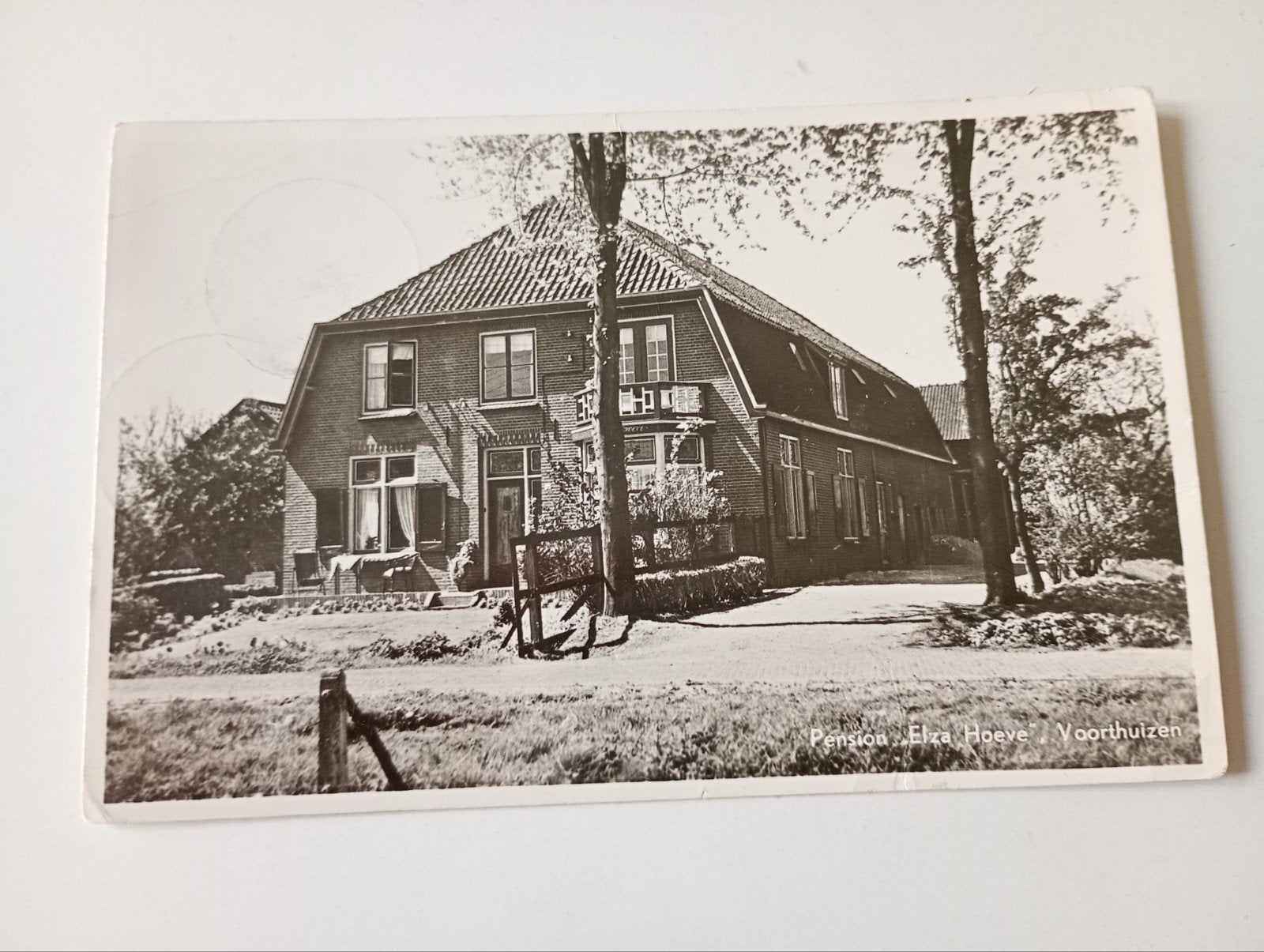 Voorthuizen Pension Elza Hoeve 1956, Ophalen of Verzenden, 1940 tot 1960, Gelopen, Gelderland