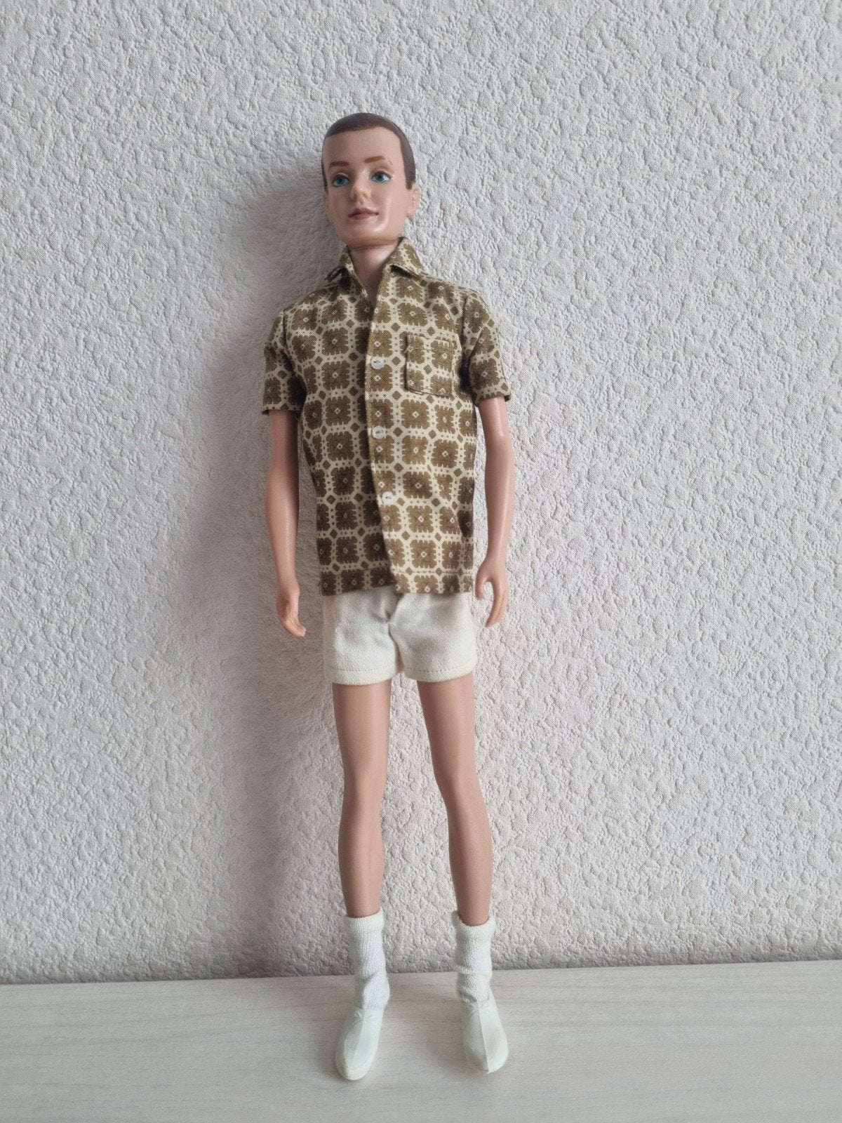 Vintage Ken barbiepop jaren 60  met kleding en schoenen, Ophalen of Verzenden, Gebruikt, Pop
