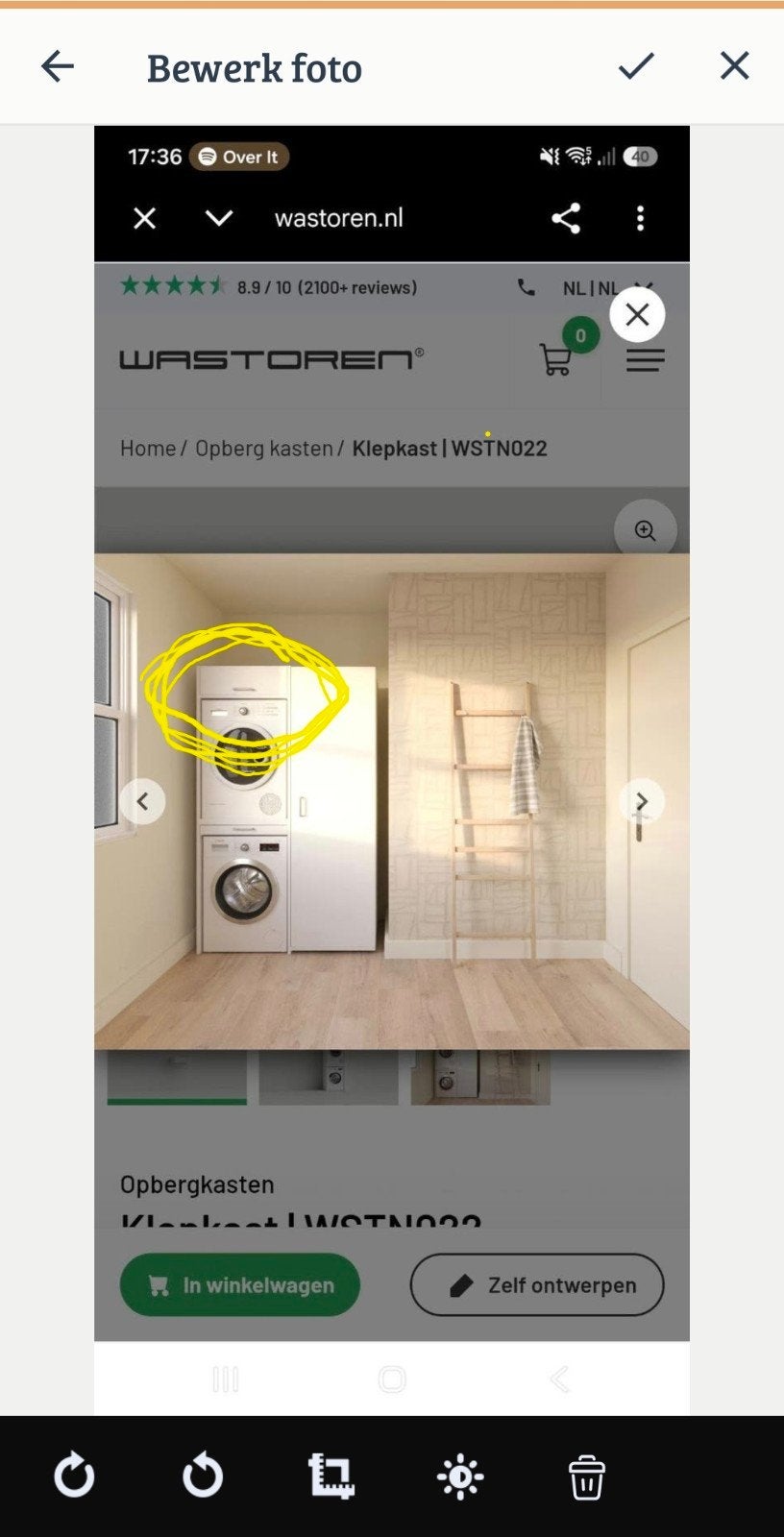Wastoren Klepkast WSTN022 - Nieuw in doos, wit., Ophalen of Verzenden, Nieuw