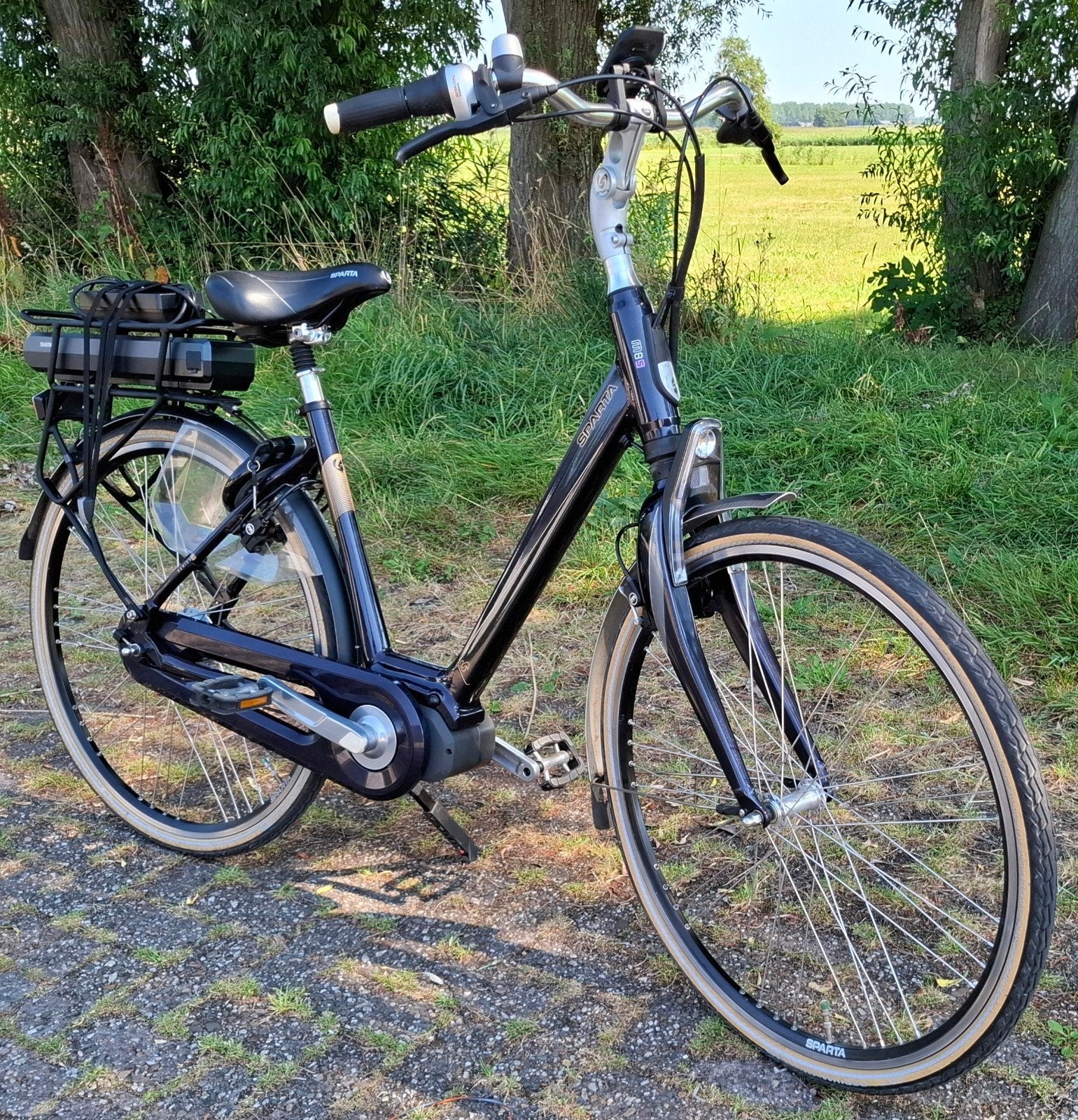 Als nieuwe Sparta E-bike, Shimano middenmotor, 53 cm hoog ✅️, Ophalen, Sparta, Versnellingen, Zo goed als nieuw