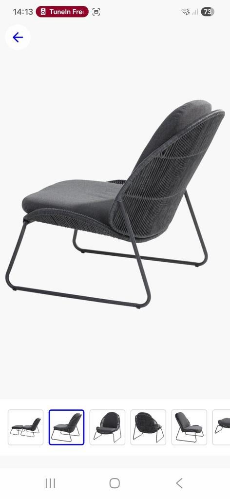 LOUNGESTOEL MET VOETENBANK (TASTE DELANO), Ophalen, Zo goed als nieuw, Rotan