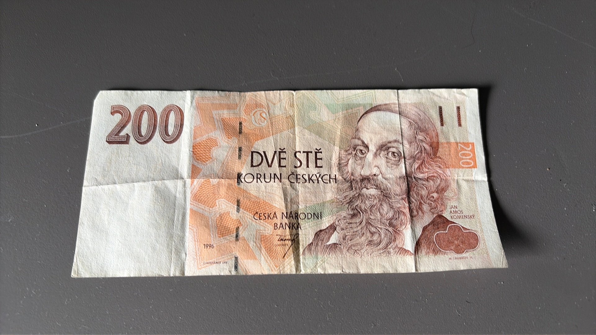 Bankbiljet Tsjechië - 200 Korun (1996) - Jan Amos Comenius, Ophalen of Verzenden