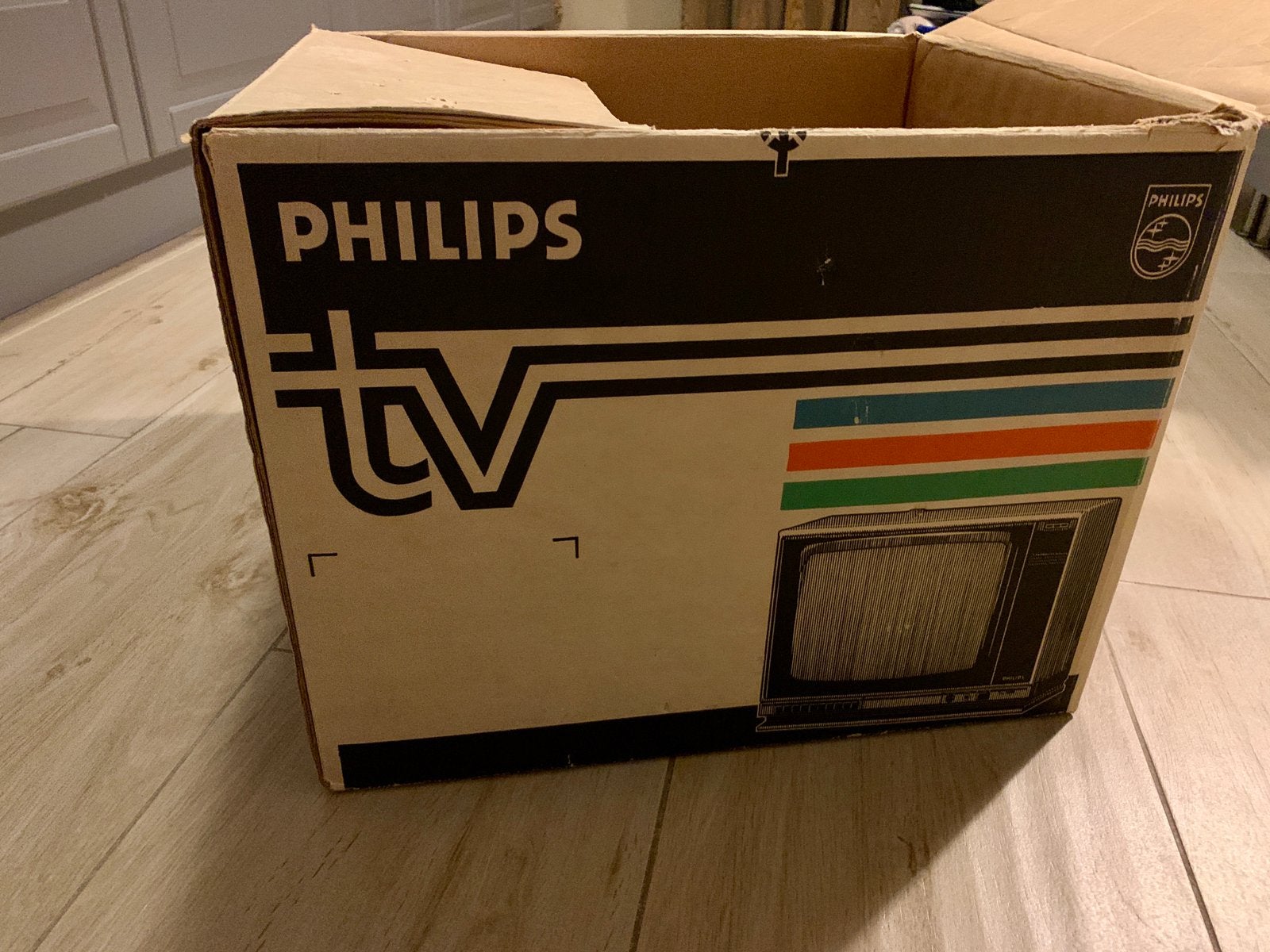 Orginele doos Philips tv | jaren 70/80 - VINTAGE, Ophalen of Verzenden, Gebruikt