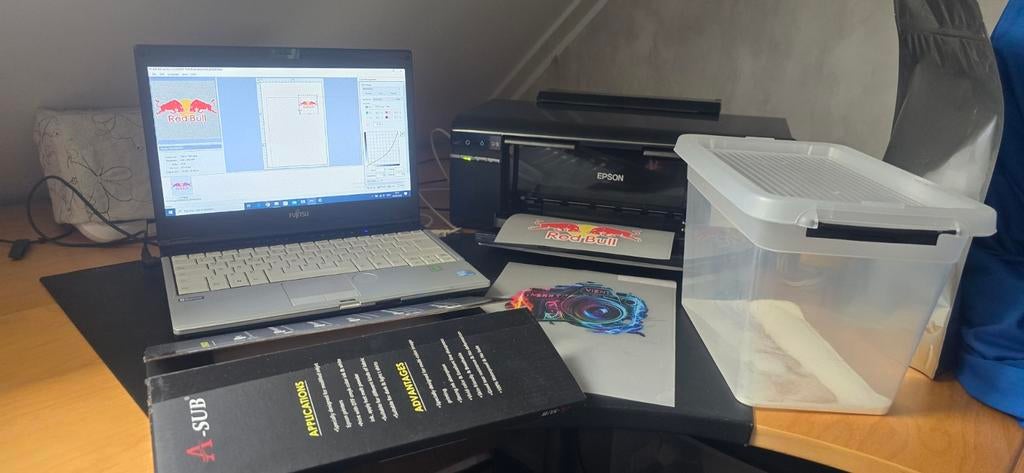 Epson DTF A4 printer compleet met laptop en toebehoren, Ophalen, Gebruikt, Kleur printen, Printer