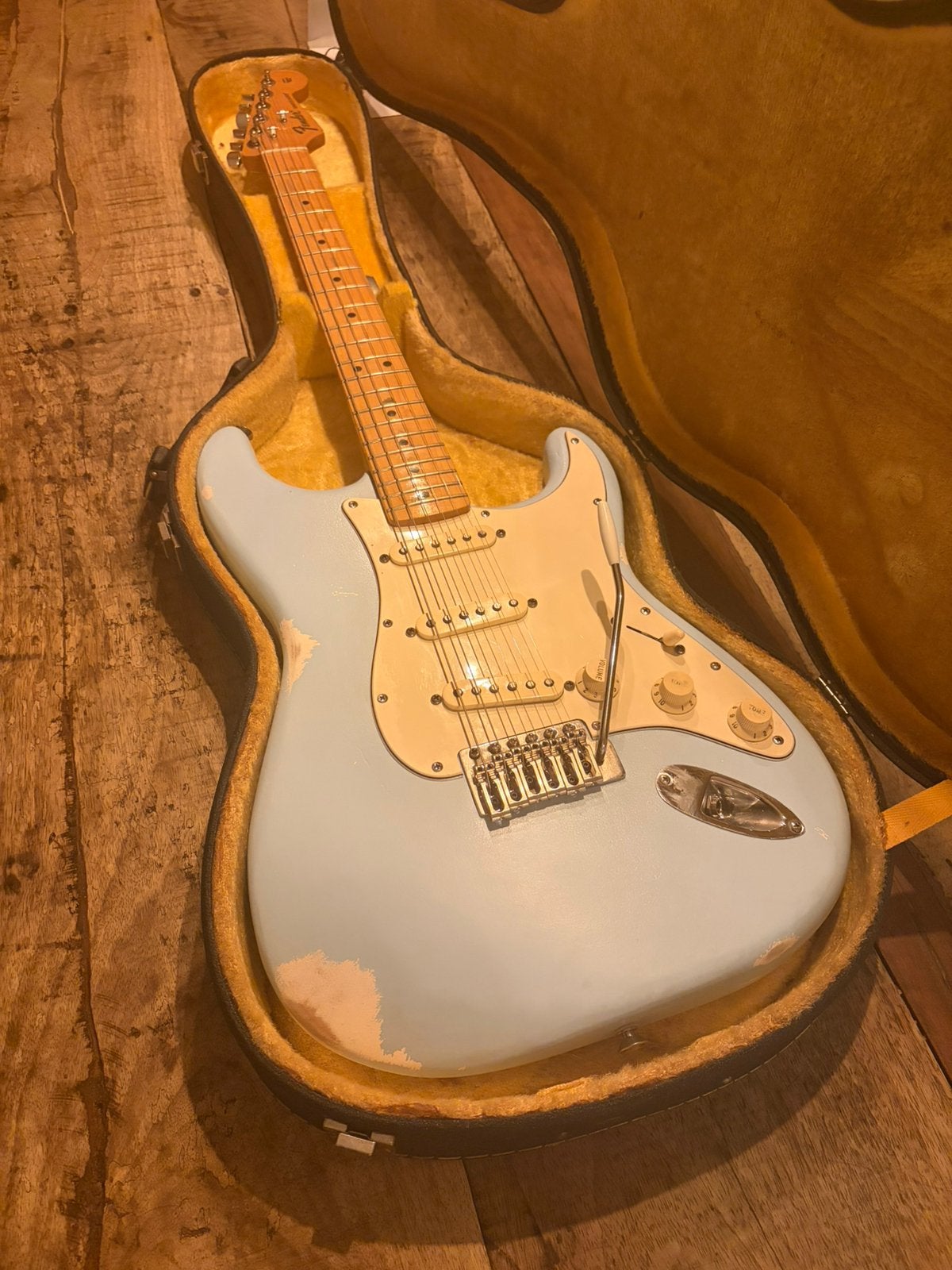 Fender Stratocaster Daphne Blue Relic | Custom Shop Fat ’50s, Ophalen, Zo goed als nieuw, Solid body, Fender