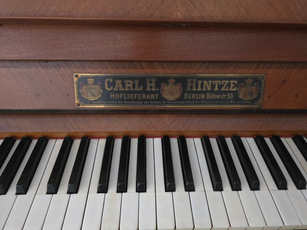 Carl H. Hintze Piano - Vintage Bruin Houten Piano, Ophalen, Gebruikt, Bruin, Piano