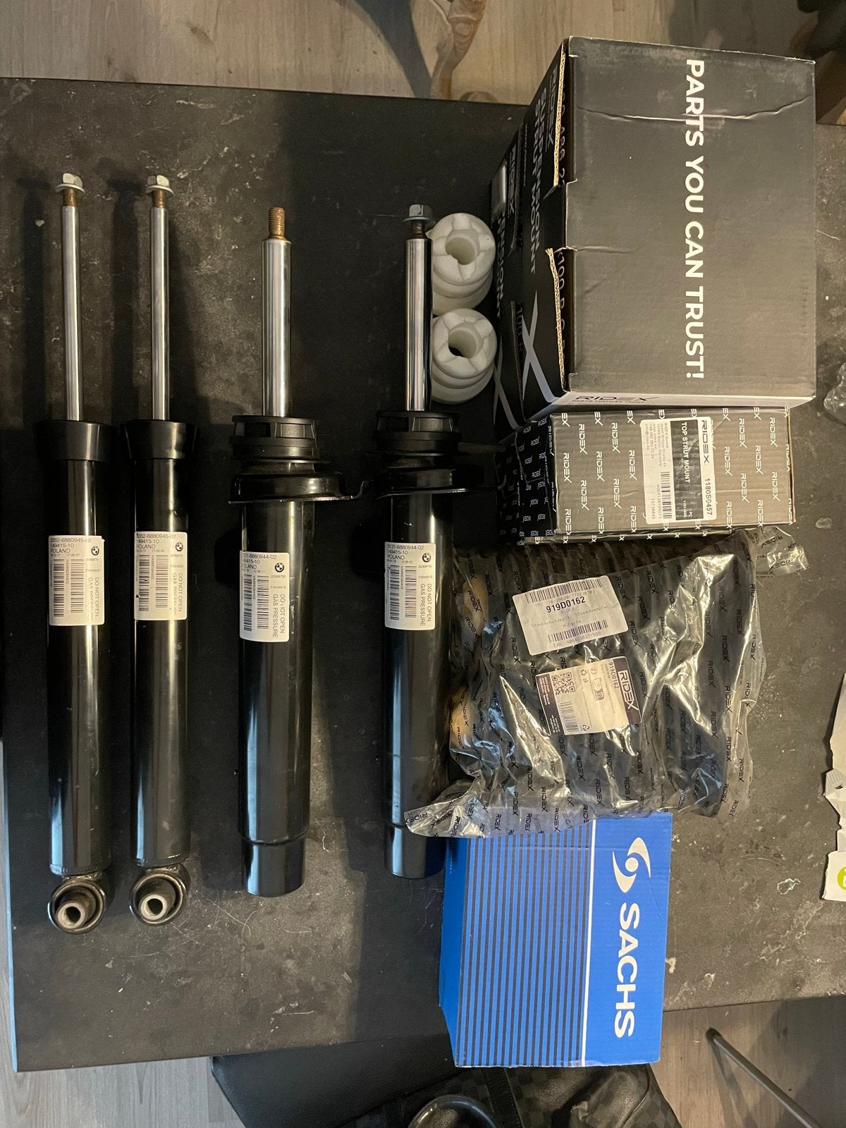BMW F20/F21/F22/F23 Schokdempers en Eibach Veren Set, Ophalen of Verzenden, Gebruikt, BMW