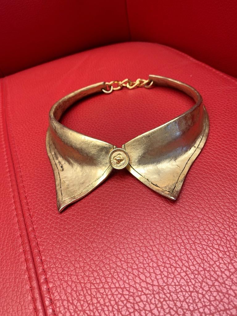 Moschino Collar-motif Chocker necklace Goudkleurig, Ophalen of Verzenden, Goud, Overige materialen