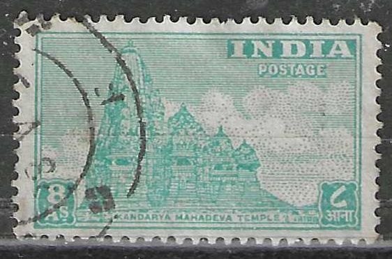 India 1949 - Yvert 16 - De Kandarya Mahadeva-tempel (ST), Verzenden, Gestempeld, Zuid-Azië