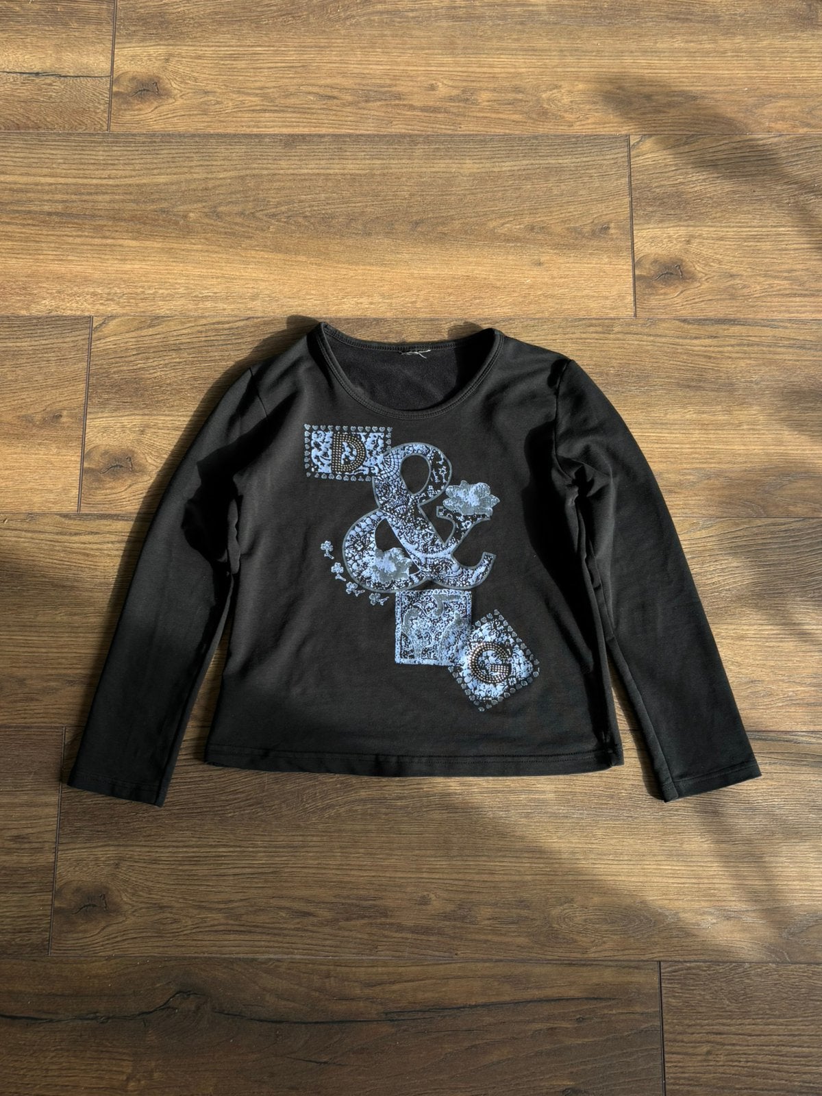 Vintage Dolce & Gabbana graphic top, Zwart, Ophalen of Verzenden, Zo goed als nieuw, Lange mouw
