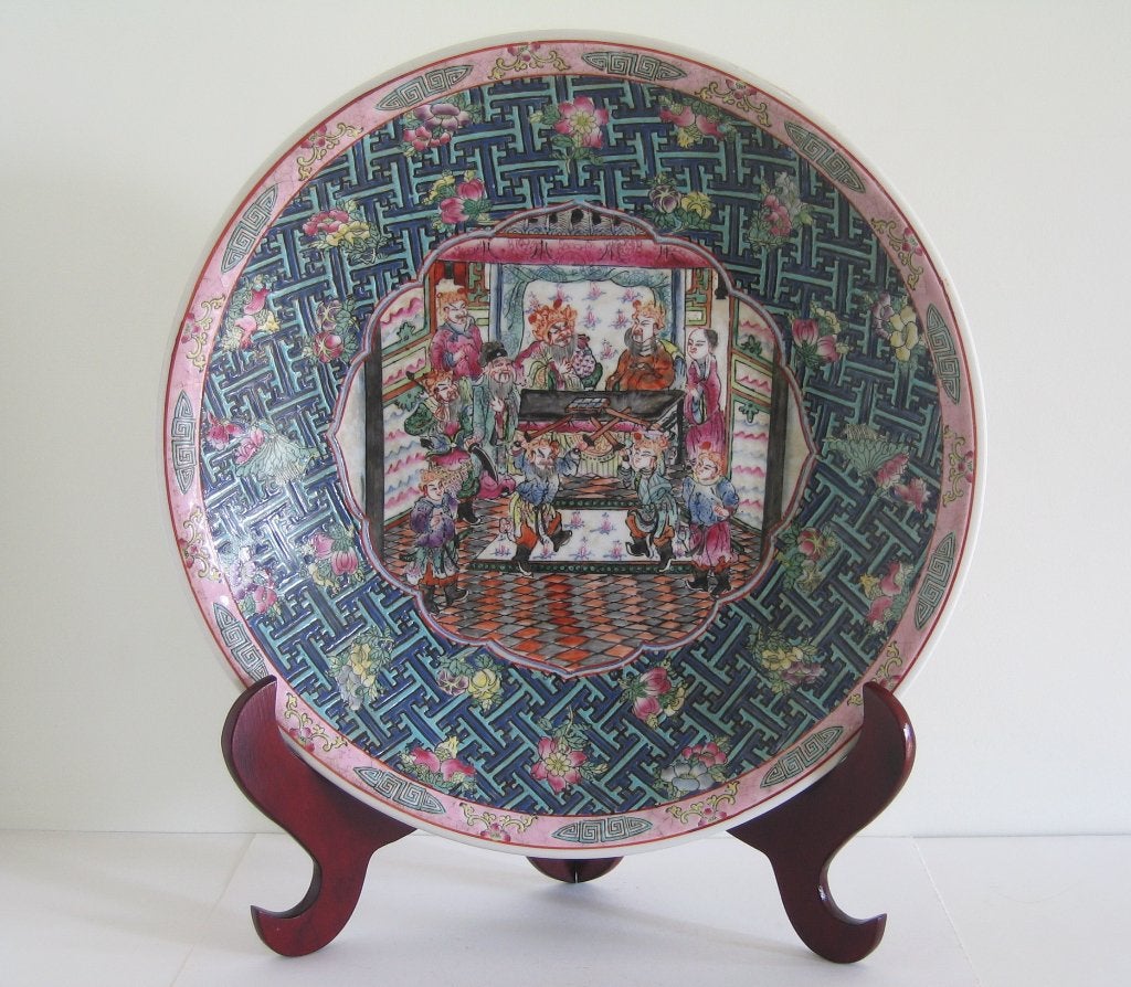 Antiek porseleinen Chinees bord  -  2063, China, Ophalen