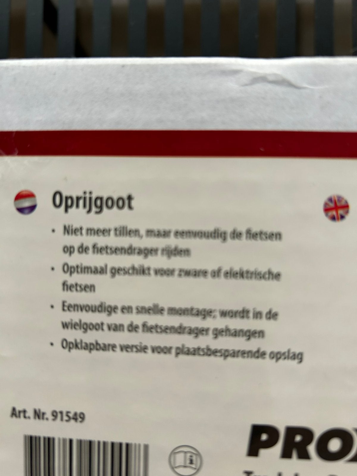 Oprijgoot, Auto diversen, Fietsendragers, Ophalen of Verzenden, Zo goed als nieuw, Fietsendrager-accessoire