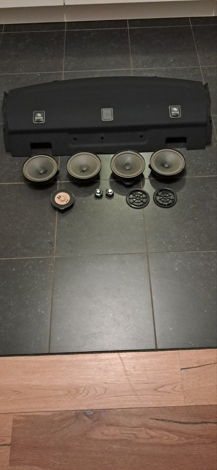 Orginele Speakerset en Hoedenplank Mercedes:, Auto diversen, Autospeakers, Ophalen