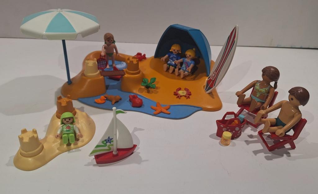 Playmobil strandset met figuren en accessoires, Ophalen, Gebruikt, Complete set