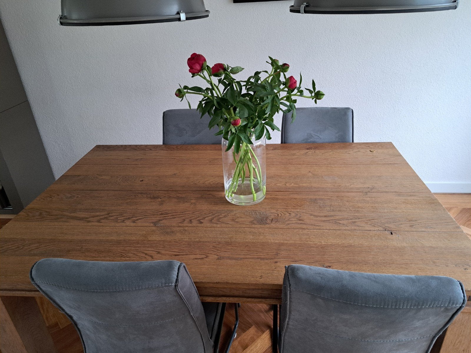 Foto 2 van Uitschuifbare Eetkamertafel van Zwaar Eikenhout 140-160x100