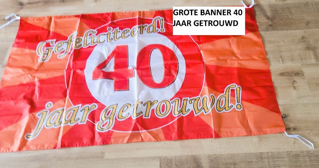 VERSIERING  40 JAAR, Ophalen of Verzenden, Zo goed als nieuw, Versiering, Overige