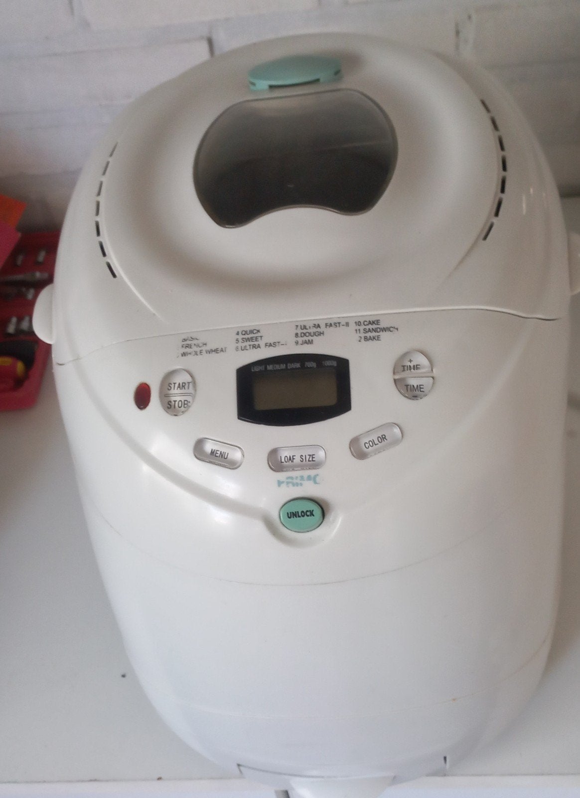Broodbakmachine - Primo BM1, Witgoed en Apparatuur, Met timer, Gebruikt, Kijkvenster, 800 tot 1200 gram deeg