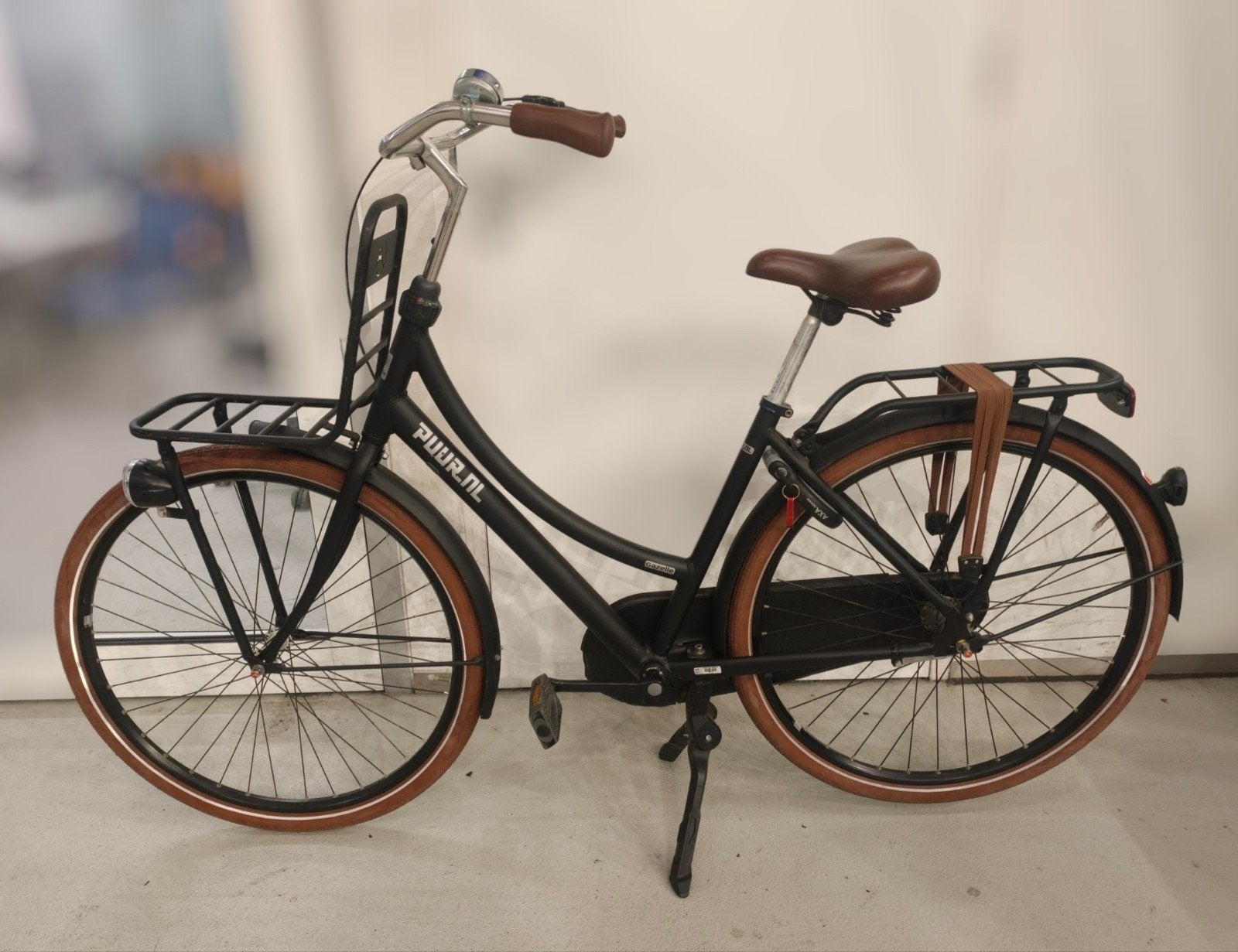Gazelle zwarte Omafiets fiets Puurnl Puur nl Goede Staat, Fietsen en Brommers, Ophalen, Terugtraprem, Gebruikt, 47 tot 50 cm