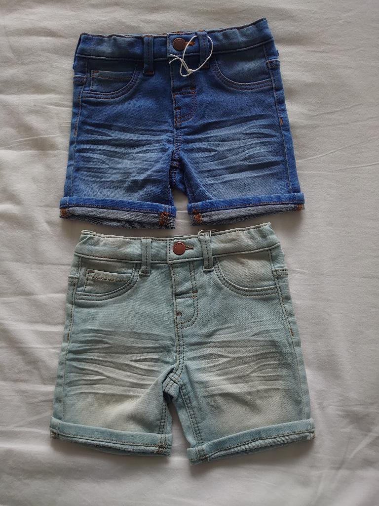 set van 2 korte broeken shorts Hema maat 80, Kinderen en Baby's, Babykleding | Maat 80, Broekje, Verzenden, Nieuw, Hema