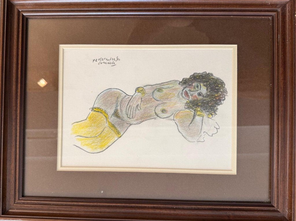 Corneille  Potloodtekening  Vrouwelijk naakt, Ophalen