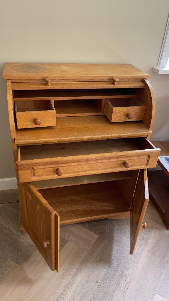 Eiken bureau secretaire, Huis en Inrichting, Kasten | Secretaires, Ophalen, Gebruikt