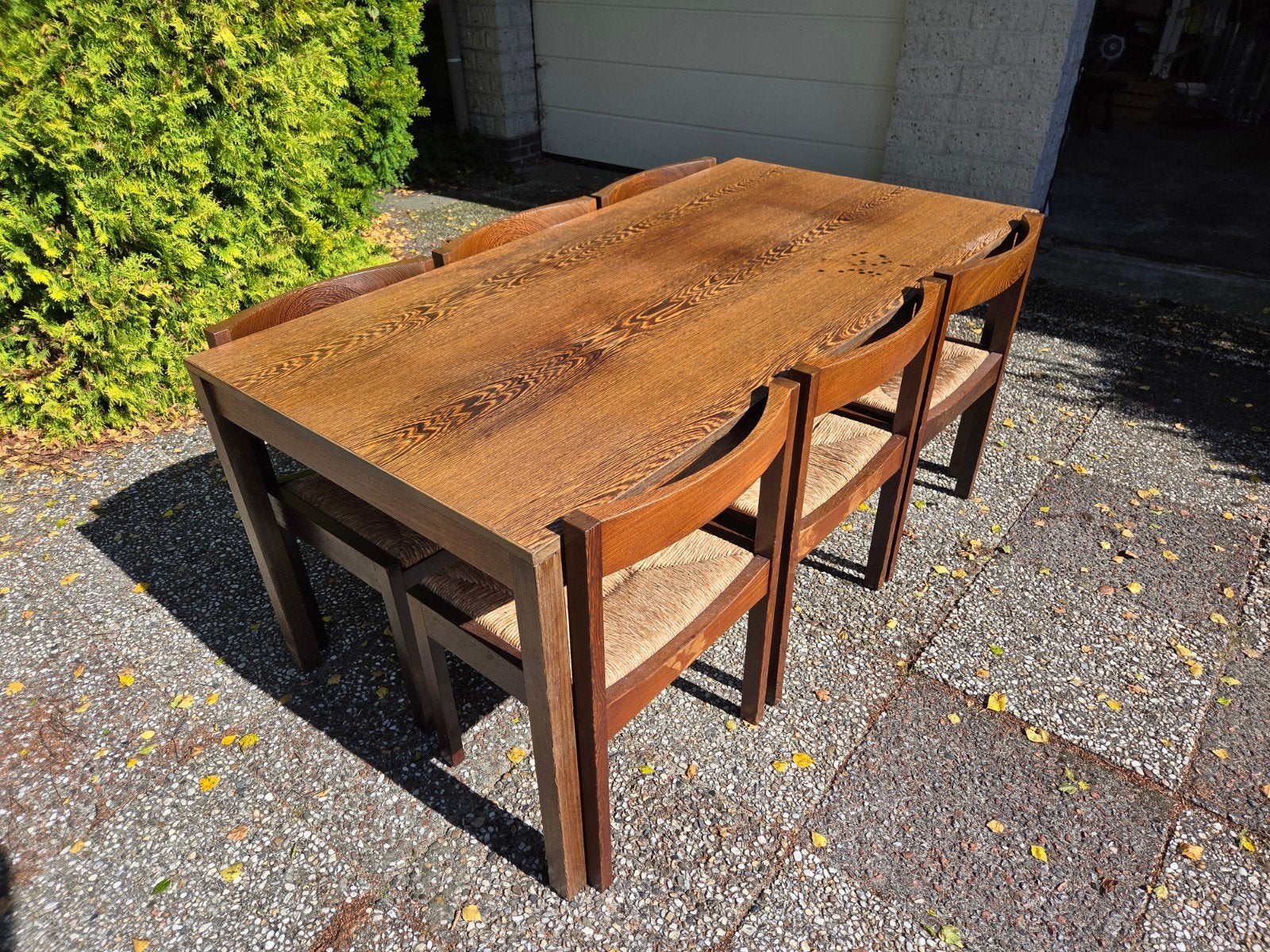 Vintage eettafel en 6 stoelen - jaren 60 - Gerard Geytenbeek, Ophalen