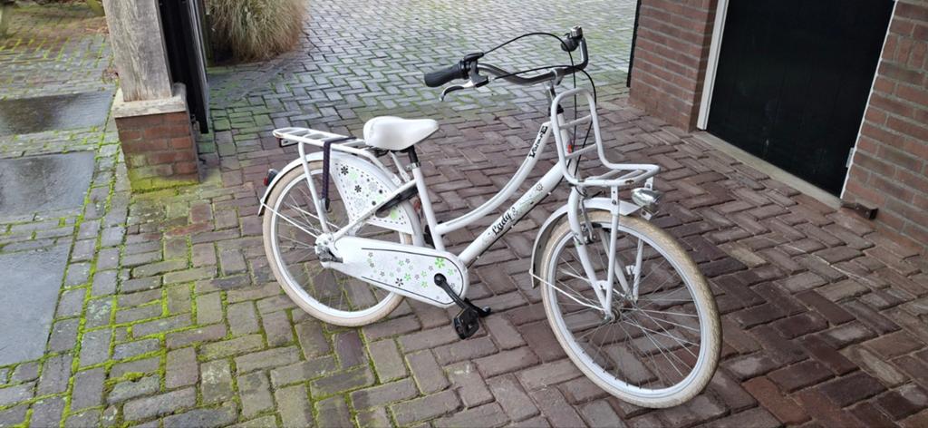 24 inch meisjesfiets, Fietsen en Brommers, Terugtraprem, Gebruikt, Versnellingen, Minder dan 47 cm