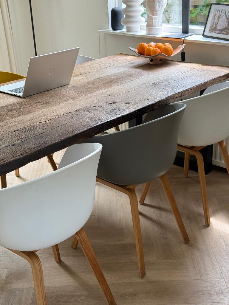 Prachtige set 6 HAY Kuipstoelen, Hout, Gebruikt, Overige kleuren, Vijf, Zes of meer stoelen