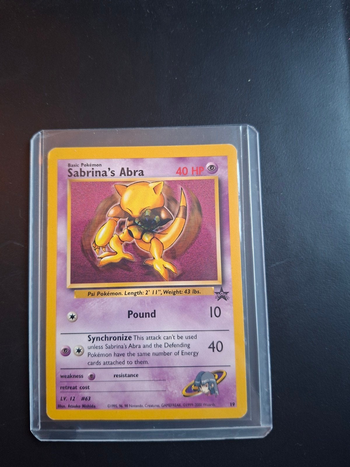 Zeldzame Pokémon Kaart: Sabrina's Abra - Black Star Promo #1, Ophalen of Verzenden, Zo goed als nieuw