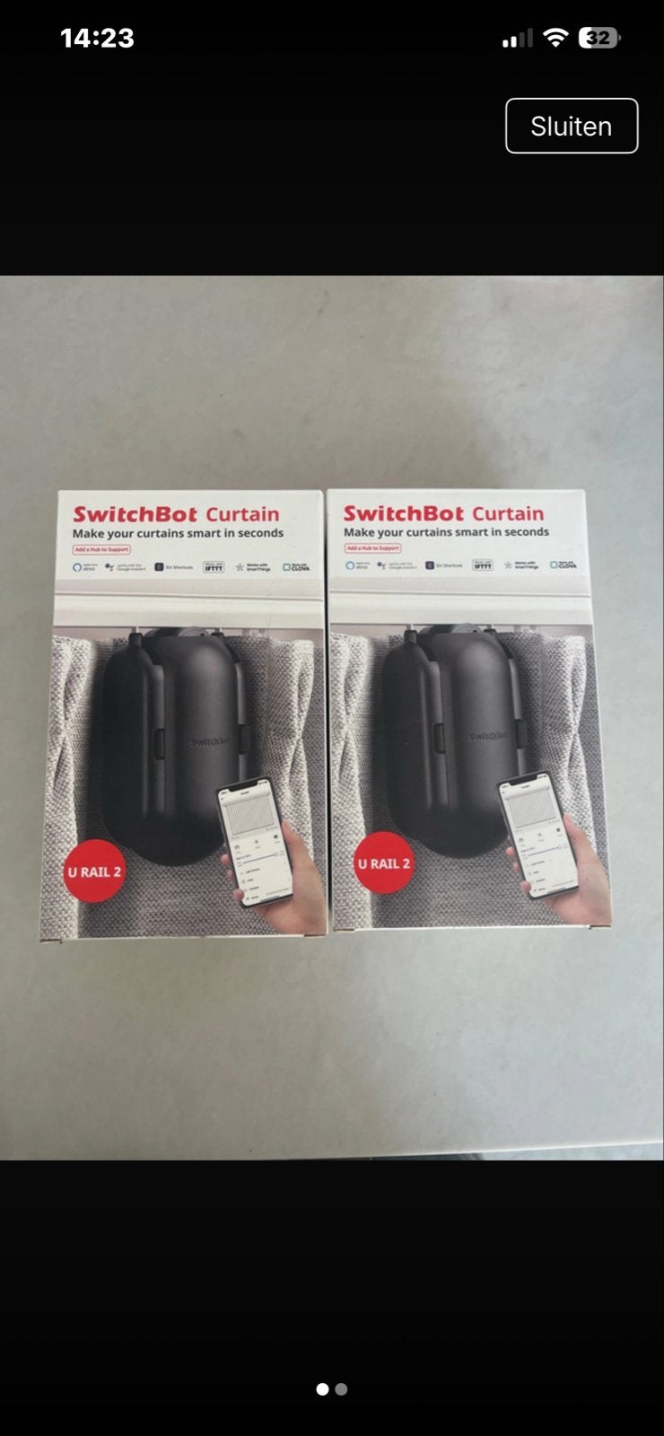 SwitchBot Curtain U Rail 2, Ophalen of Verzenden, Nieuw