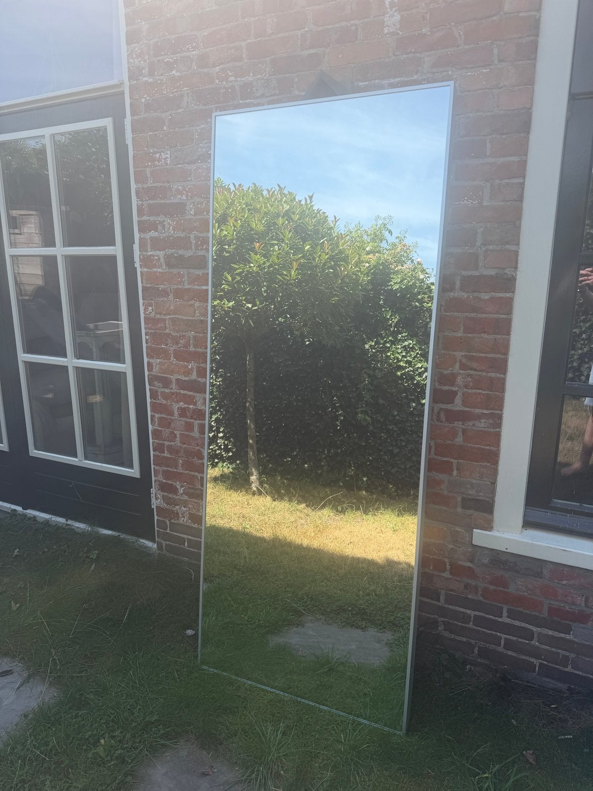 Grote spiegel, staand of hangend te gebruiken, Huis en Inrichting, Woonaccessoires | Spiegels, Ophalen, Gebruikt, 200 cm of meer