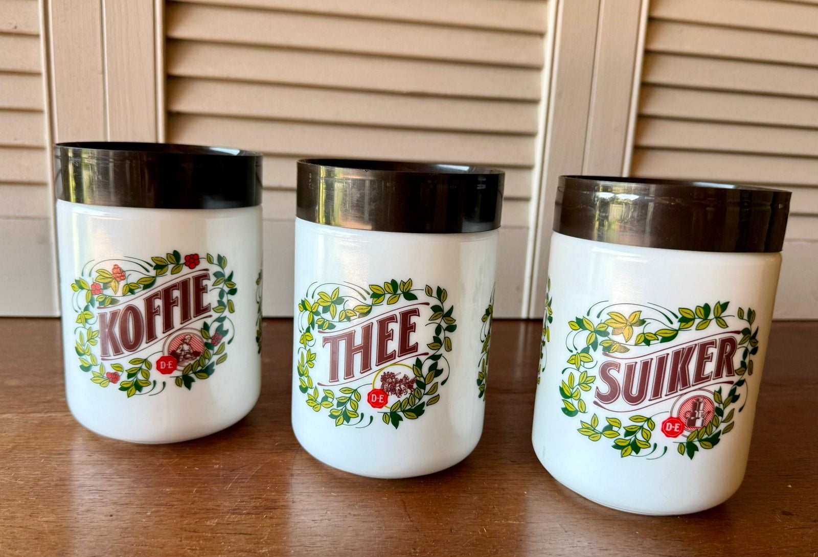 Vintage Douwe Egberts bewaarbussen, Voorraadpot, Ophalen of Verzenden, Gebruikt, Overige merken