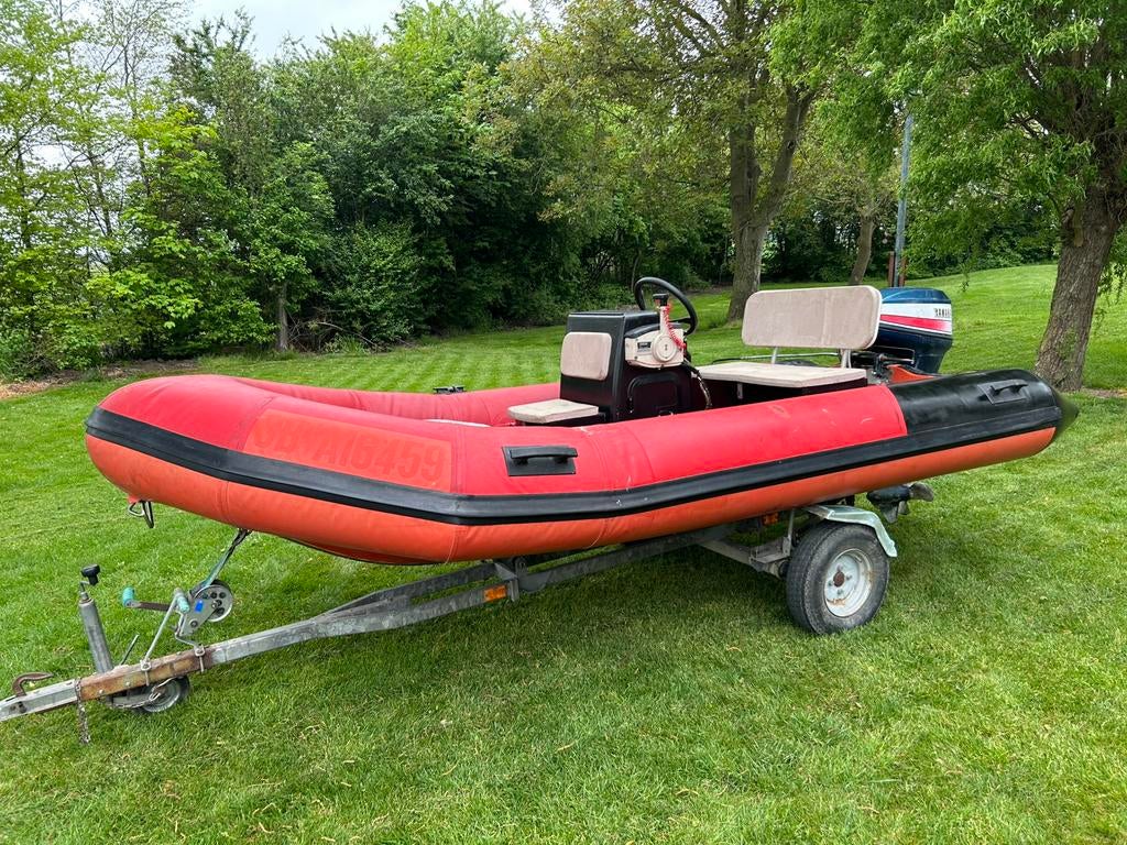 Rib met yamaha 55 en trailer, Ophalen, Gebruikt, Overige typen, Motorboot