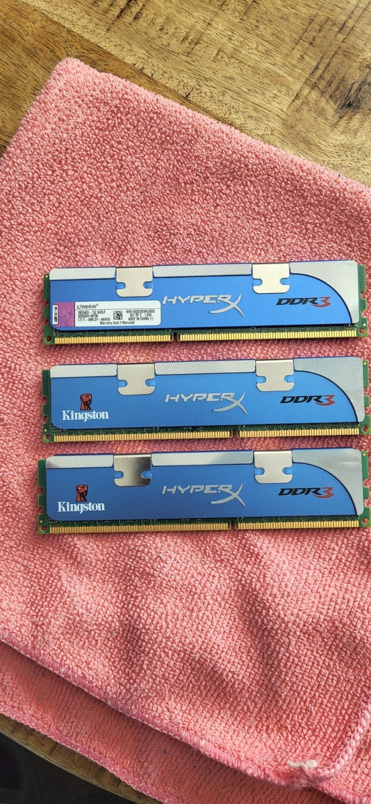 Kingston HyperX DDR3 RAM Geheugen 6GB (3x2GB) 1600MHz, Ophalen, DDR3, Desktop