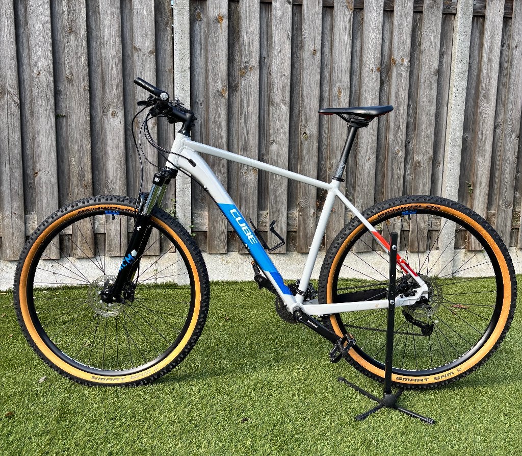 Cube Aim SL Grey/Blue/Red Mountainbike, Fietsen en Brommers, Hardtail, Heren, Zo goed als nieuw, Schijfrem