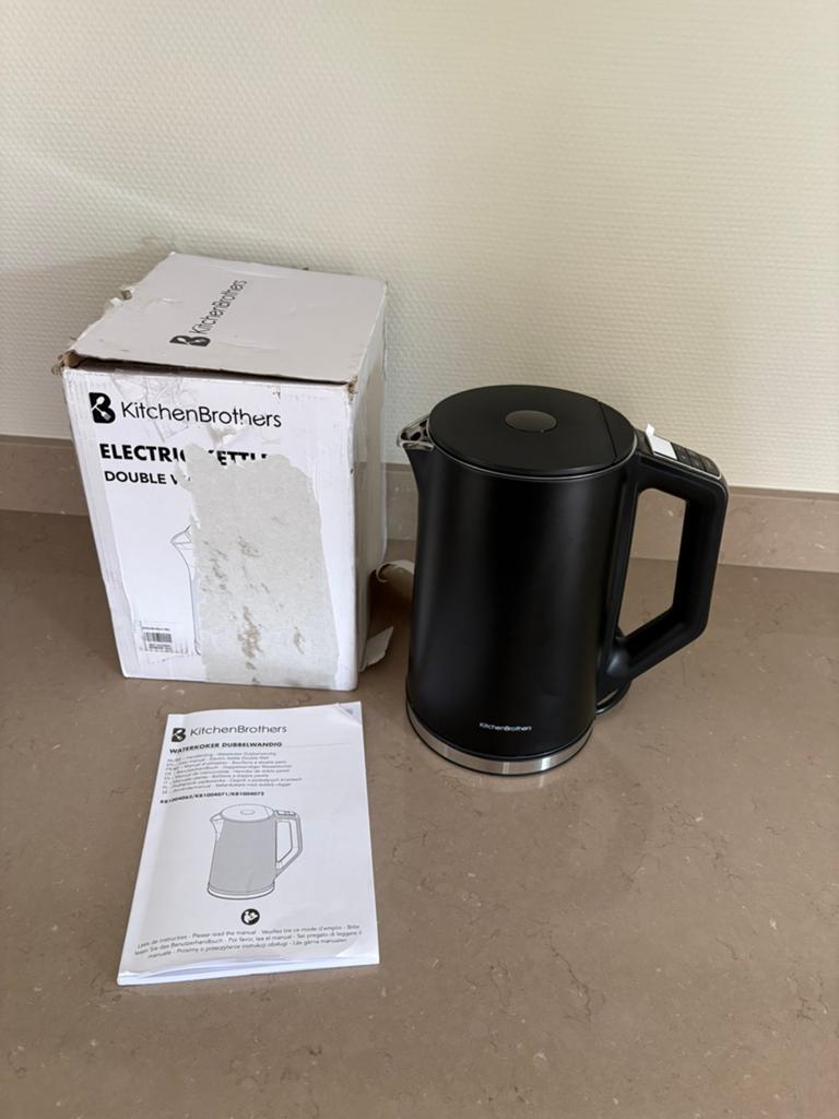 KitchenBrothers Waterkoker - Elektrisch - 1,5L - PFAS- & BPA, !, 1 tot 2 liter, Ophalen of Verzenden, Zo goed als nieuw