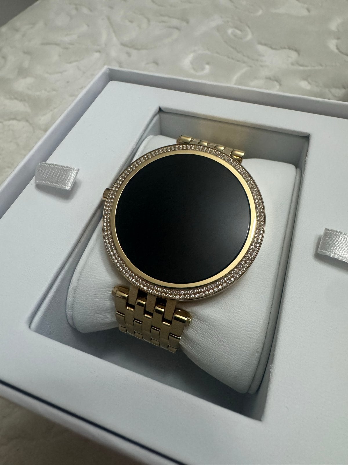Michael Kors Access Smartwatch Goud met Strass, Nieuw, Ophalen of Verzenden, Stappen, Waterdicht
