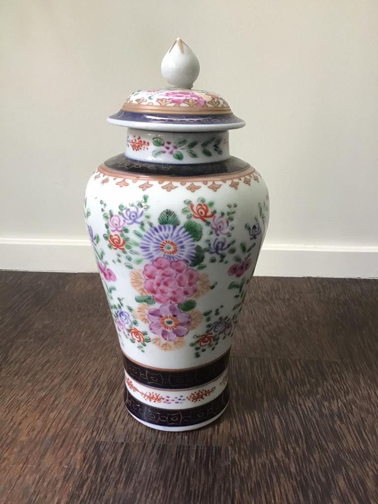 Elegante Samson Edmé dekselvaas, Antiek en Kunst, Ophalen of Verzenden