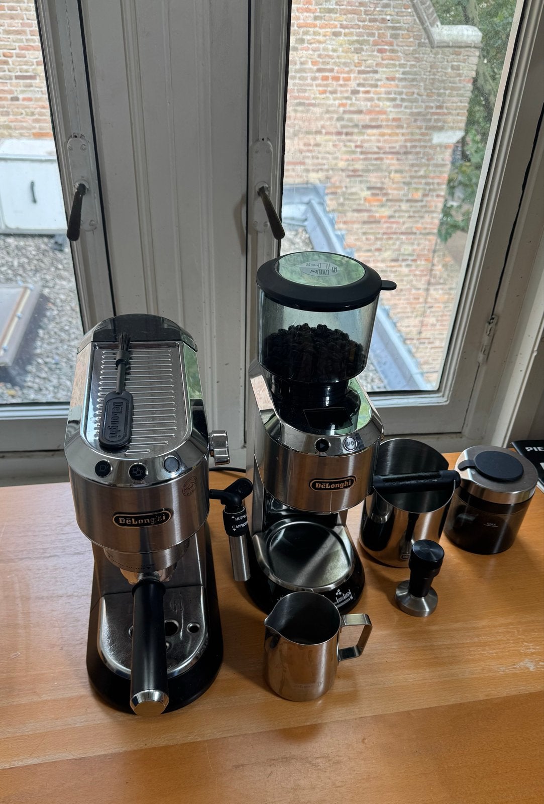 De'Longhi Barista Pack - Complete Espressoset - Zeer Goede S, Gemalen koffie, Zo goed als nieuw, Combi, Ophalen